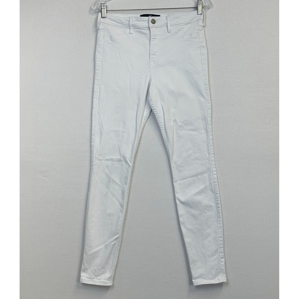 Hollister High-Rise Jean Legging Advanced Stretch White Denim Pants Womens 7-R